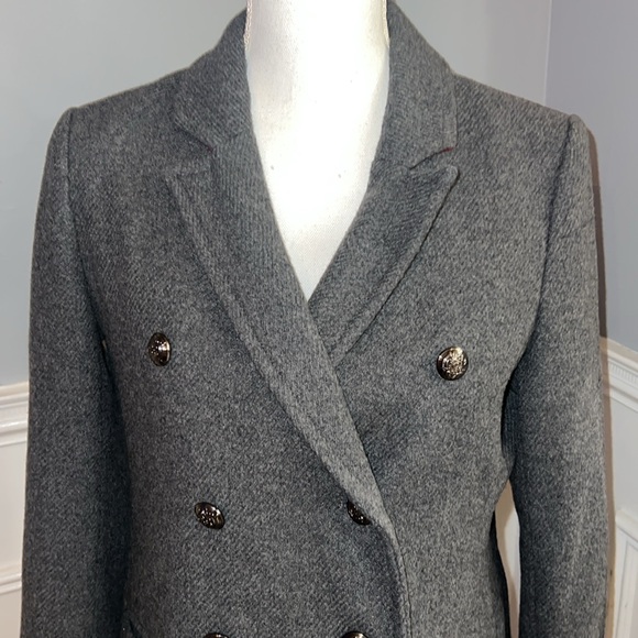 Banana Republic Grey Wool Blend Pea Coat - Picture 2 of 10
